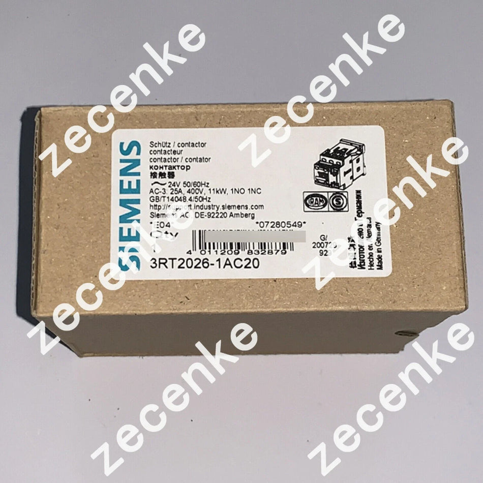 SIEMENS 3RT2026-1AC20 1PC Contactor for Industrial Use