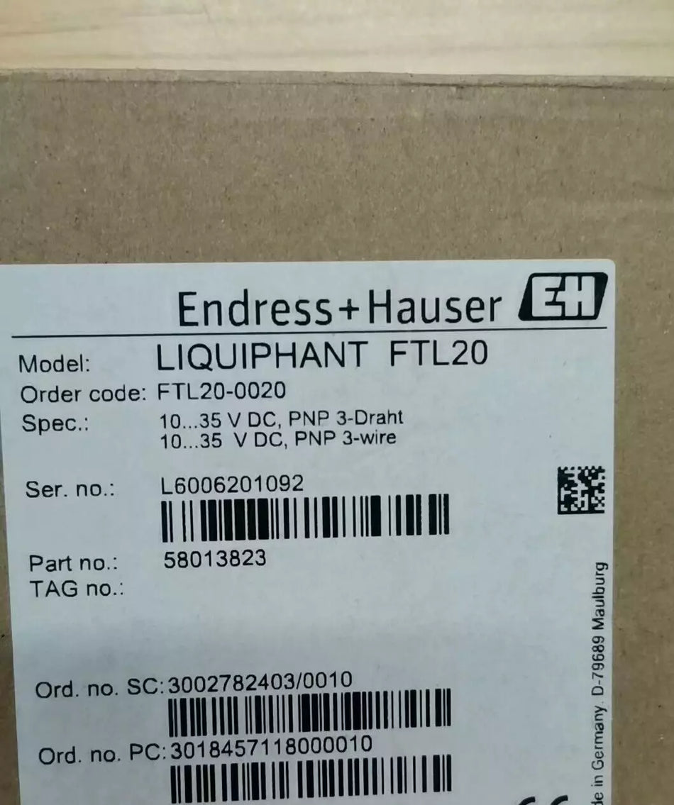 1PC f Endress + Hauser FTL20-0020 New FTL200020/