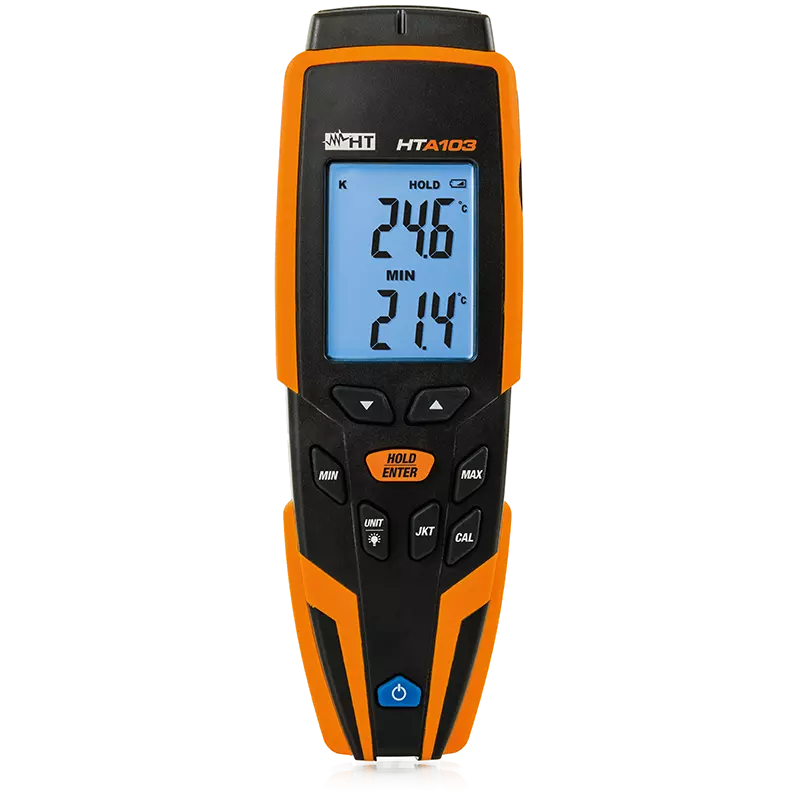 HT Instruments HTA103 Thermometer for Measuring Temperature with K/J-Type Probe