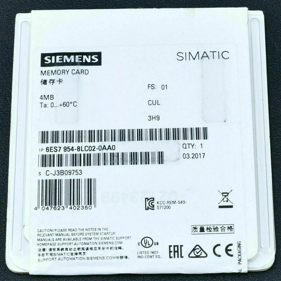 SIEMENS 6ES7 954-8LC02-0AA0 6ES7954-8LC02-0AA PLC Module New in Box