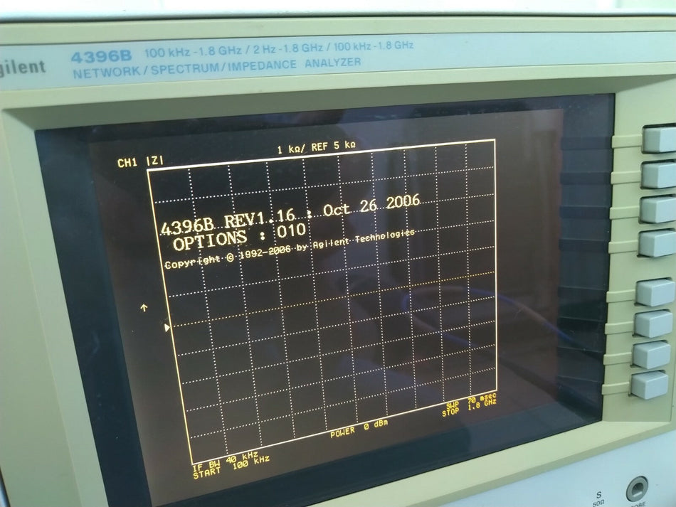 Agilent 4396B RF Network Spectrum Impedance Analyzer