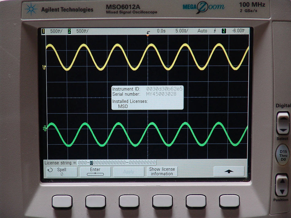 Agilent MSO6012A Mixed Signal Oscilloscope 100 MHz 2 GSa/s MSO