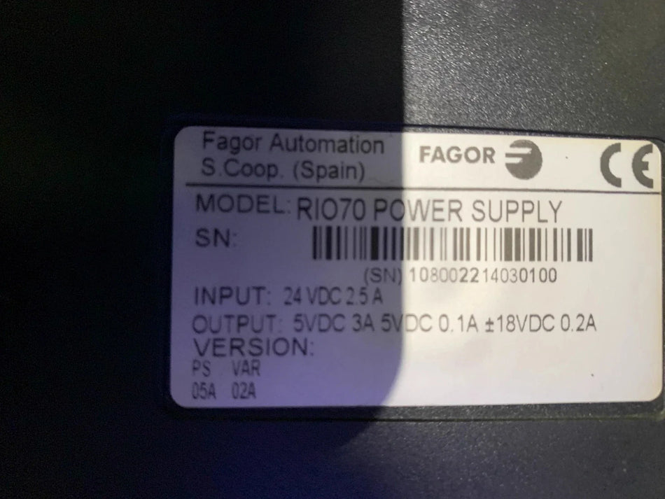 FAGOR RIO70 Power Supply: High-Quality Industrial Power Supply Unit