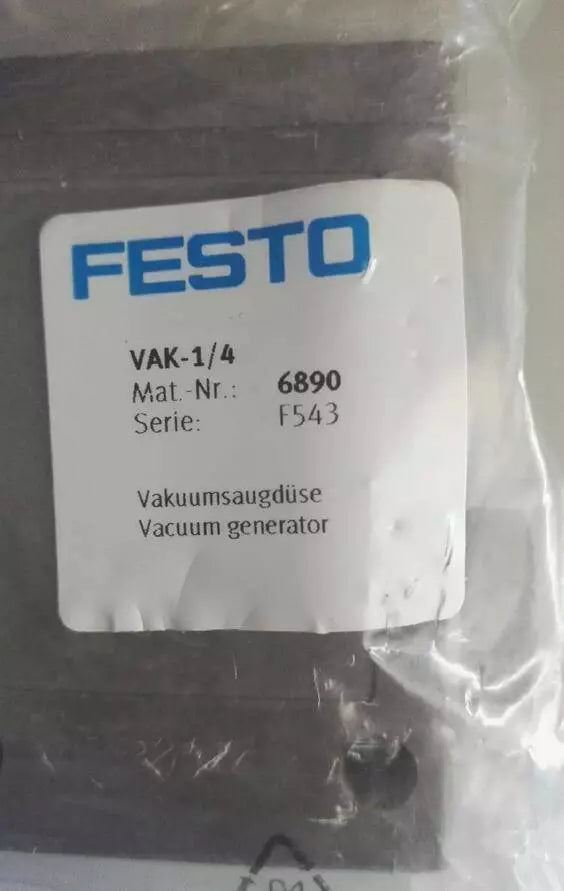 1PC New Festo VAK-1/4 6890 Vacuum Generator - Fast Shipping