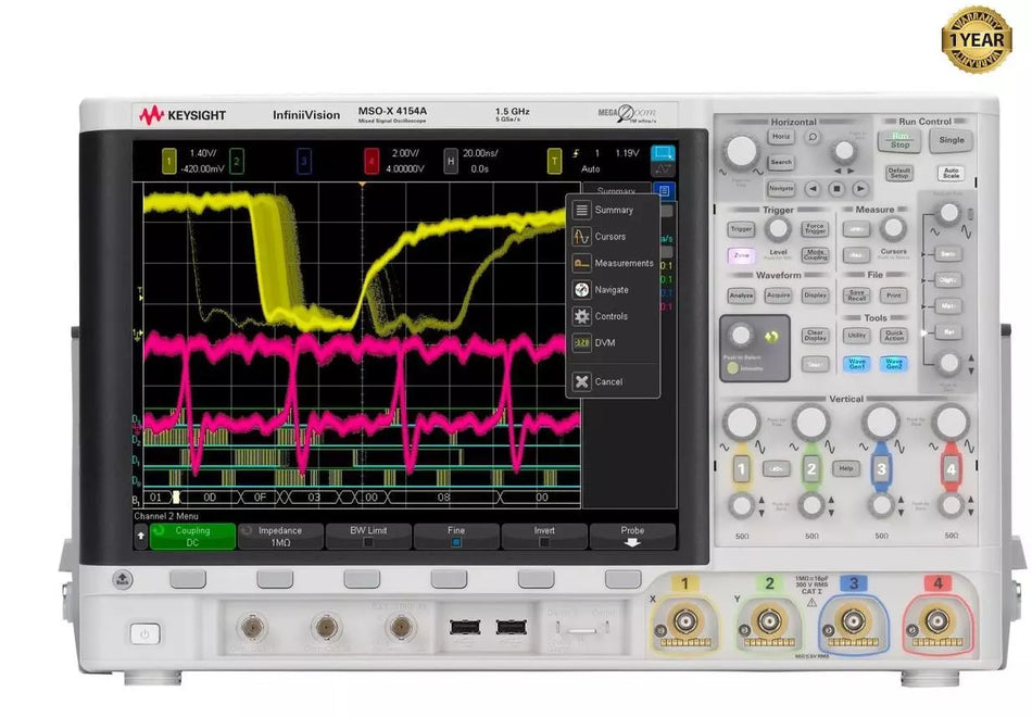 Agilent Keysight InfiniiVision MSOX4154A 1.5GHz Mixed Signal Oscilloscope