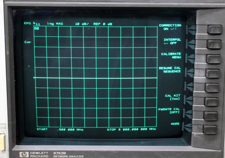 HP 8753B with 85046A 300kHz-3GHz Network Analyzer