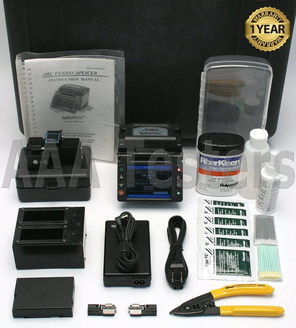 Fujikura SpliceMate FSM-11S SM MM Fiber Fusion Splicer w USF-21C Cleaver FSM 11S