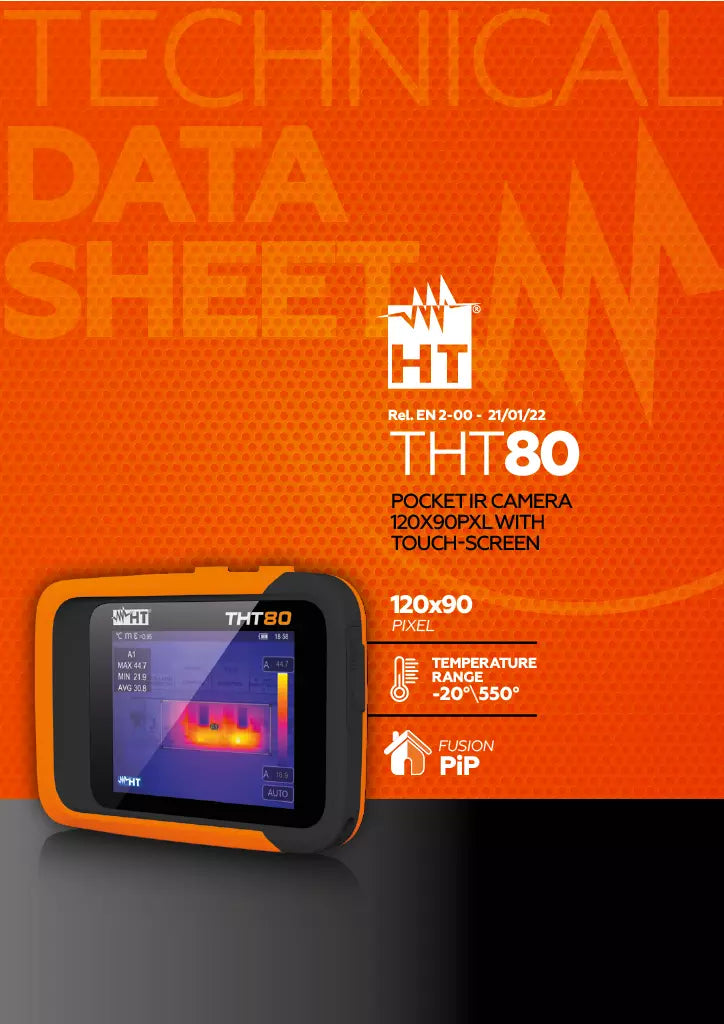 HT Instruments THT80 Compact Infrared Camera 120x90pxl -20°C to 550°C IR Camera
