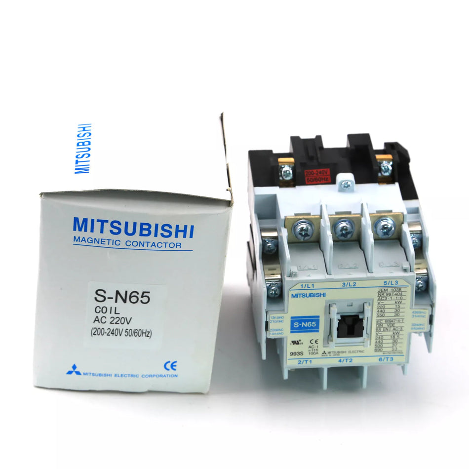 1PC New Mitsubishi S-N65 SN65 AC220V Magnetic Contactor In Box