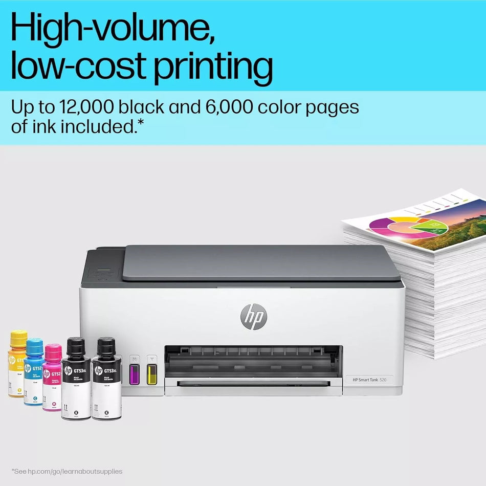HP Smart Tank 520 All-in-One Printer with Extra Black Ink