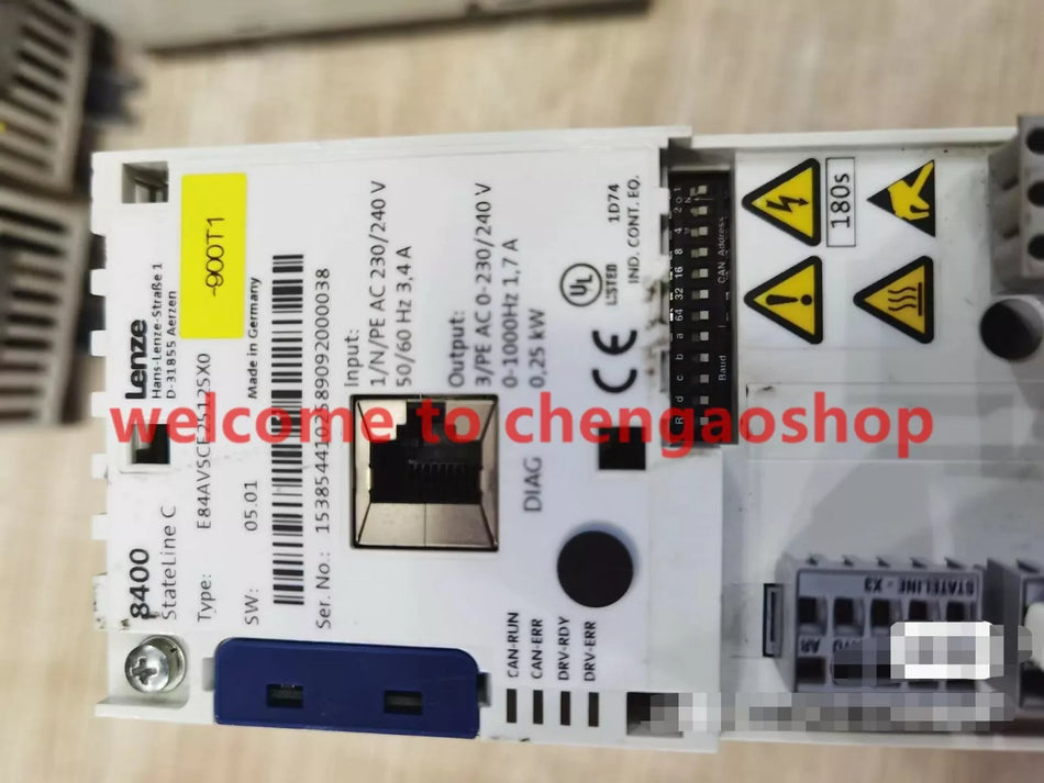 1pc USED Lenze inverter E84AVSCE2512SX0 0.25KW TESTED #V5F5 CH
