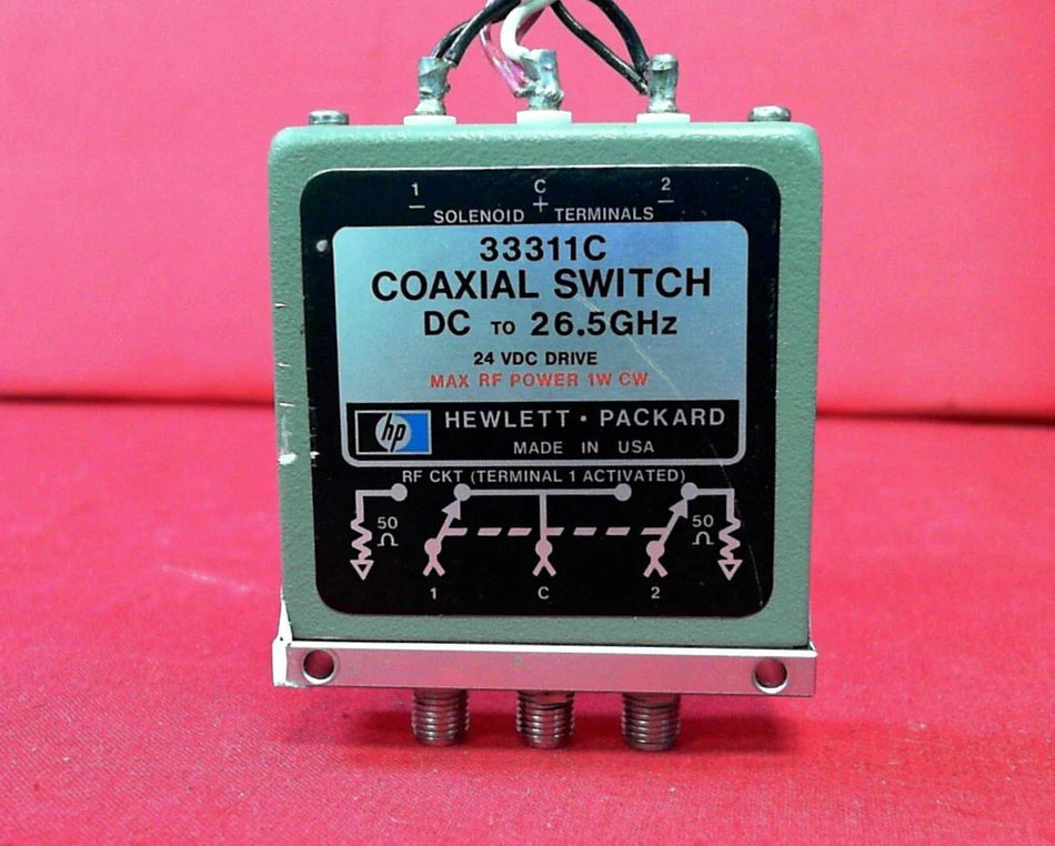 HP Agilent Keysight 33311C Coaxial Switch SPDT 24VDC 8762C