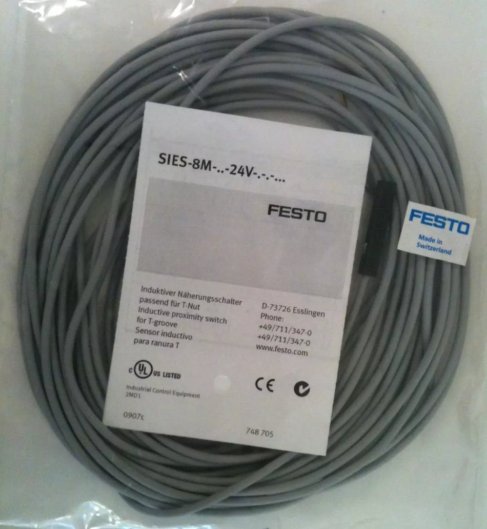 Festo SIES-8M-PS-24V-K-7,5-OE 551386 Proximity Sensor with 8M Cable