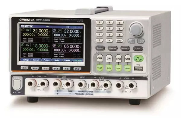 GW Instek GPP-4323 Power Supply 212W Programmable 4 CH 32V 3A LAN USB RS232 GPIB