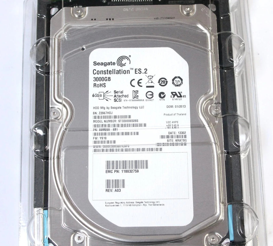 EMC 3TB 7.2K SAS Hard Drive 005049278 / 118032759 for VNX 5500 5700 7500