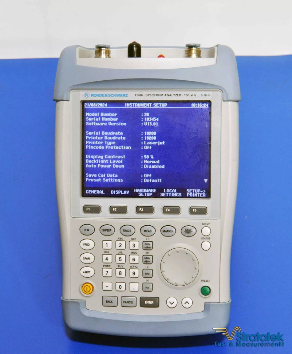 Rohde & Schwarz FSH6 Spectrum Analyzer 100kHz - 6GHz PreAmp