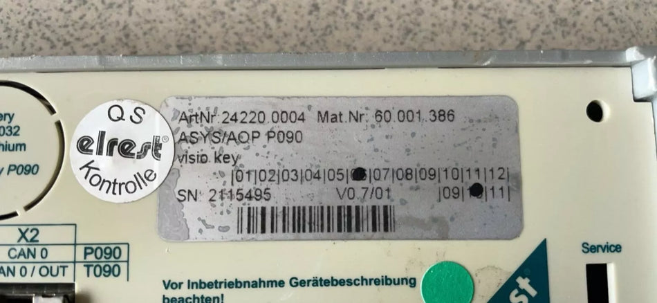 ASYS AOP T70 24220.0004、60.001.386、ASYS/AOP P090
