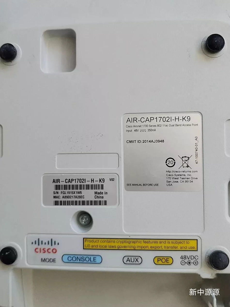 1PCS USED Cisco AIR-CAP1702I-H-K9 Wireless AP #N16 YF