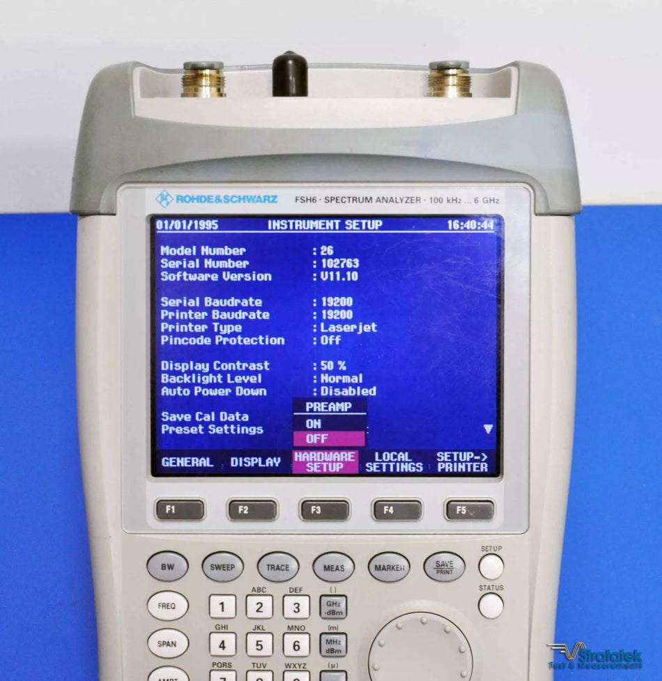 Rohde & Schwarz FSH6 Spectrum Analyzer 100kHz - 6GHz Tracking Generator PreAmp