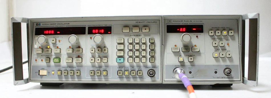 HP/Agilent 8350A Sweep Oscillator w HP 83522A RF Plug-In 10 MHz - 2.4 GHz