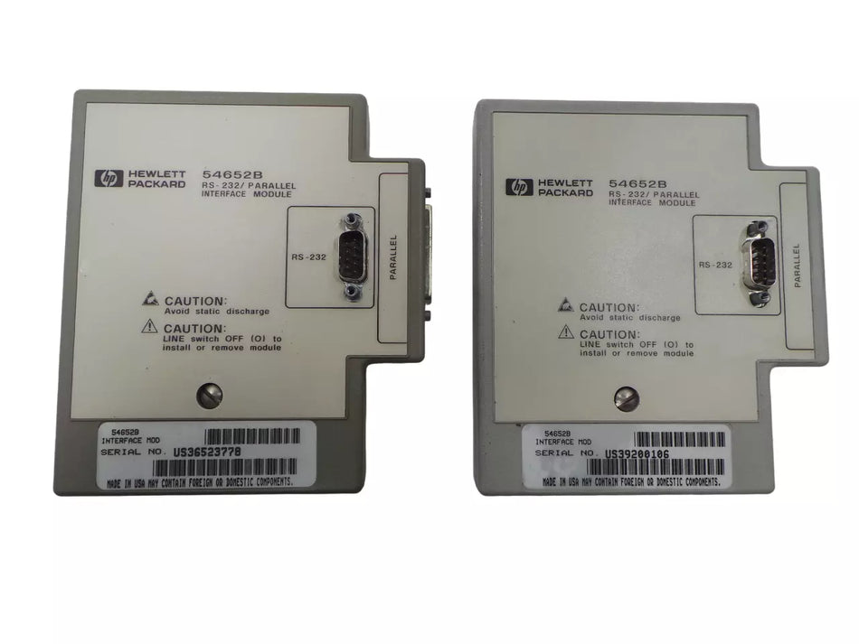 Lot of 2 HP 54652B RS-232 Interface