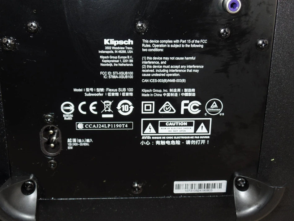 Klipsch Flexus Sub100 10" powered subwoofer -Black - Free Shipping.