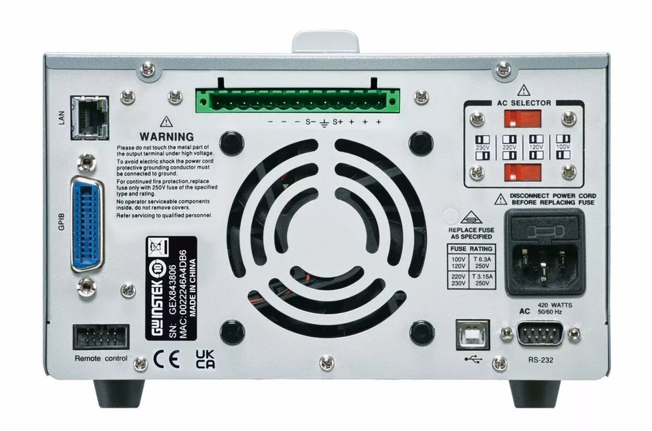 GW Instek GPP-7250 - 1CH DC Power Supply 360W