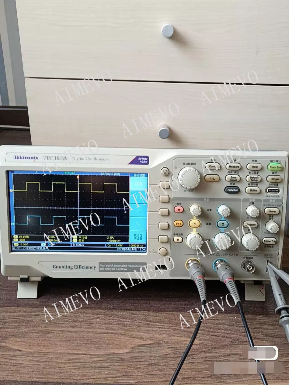 1pcs Tektronix TBS1052B Digital Oscilloscope 50mhz 1gs/s used