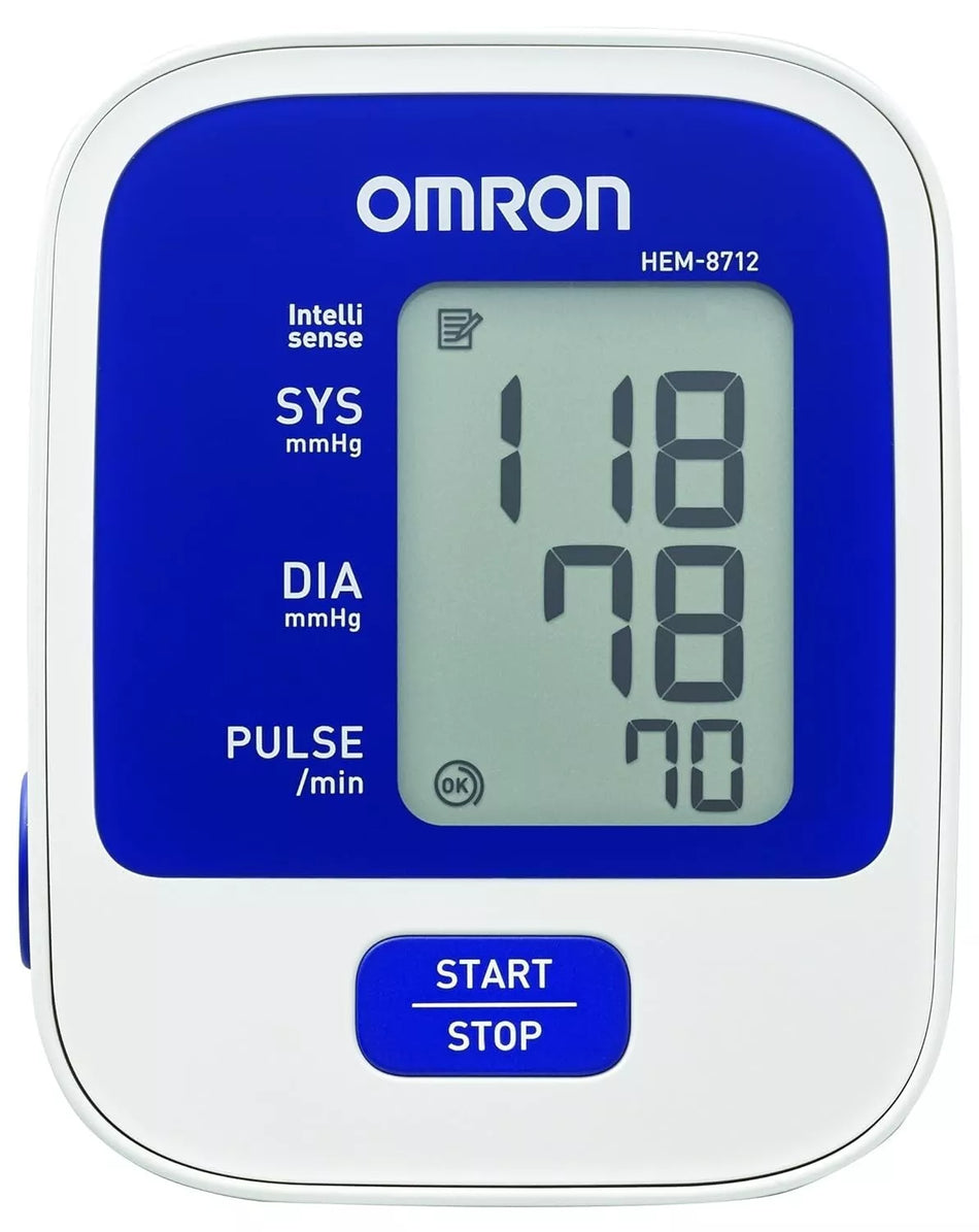 Omron HEM 8712 White Blue Blood Pressure Monitor