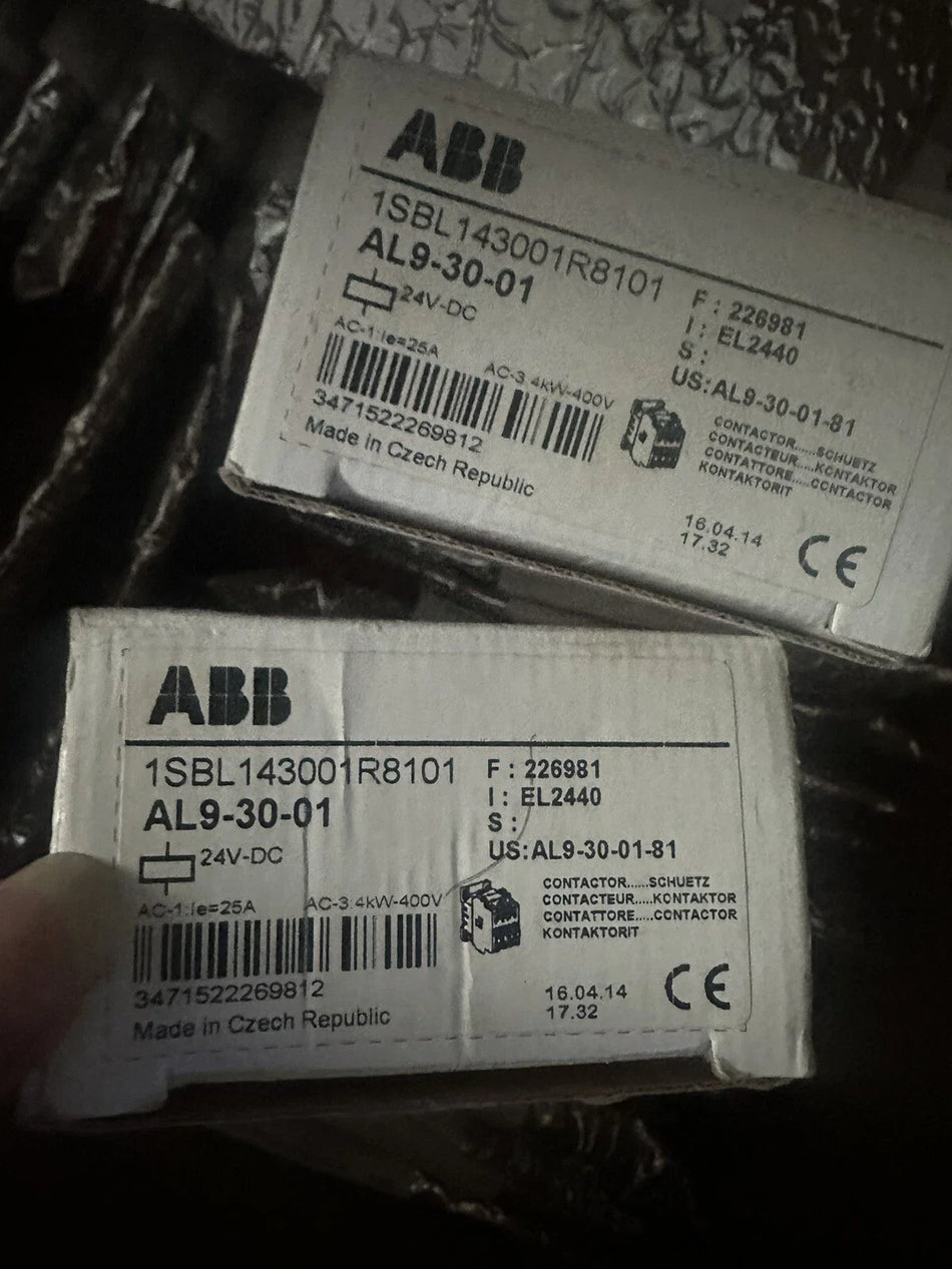 AL9-30-01 24VDC 25A/9A-AC1/3 2.2KV 1SBL143001R8101