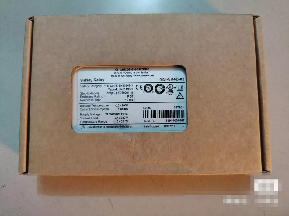 1pc NEW MSI-SR4B-02 547951 safety relay #V9PN CH