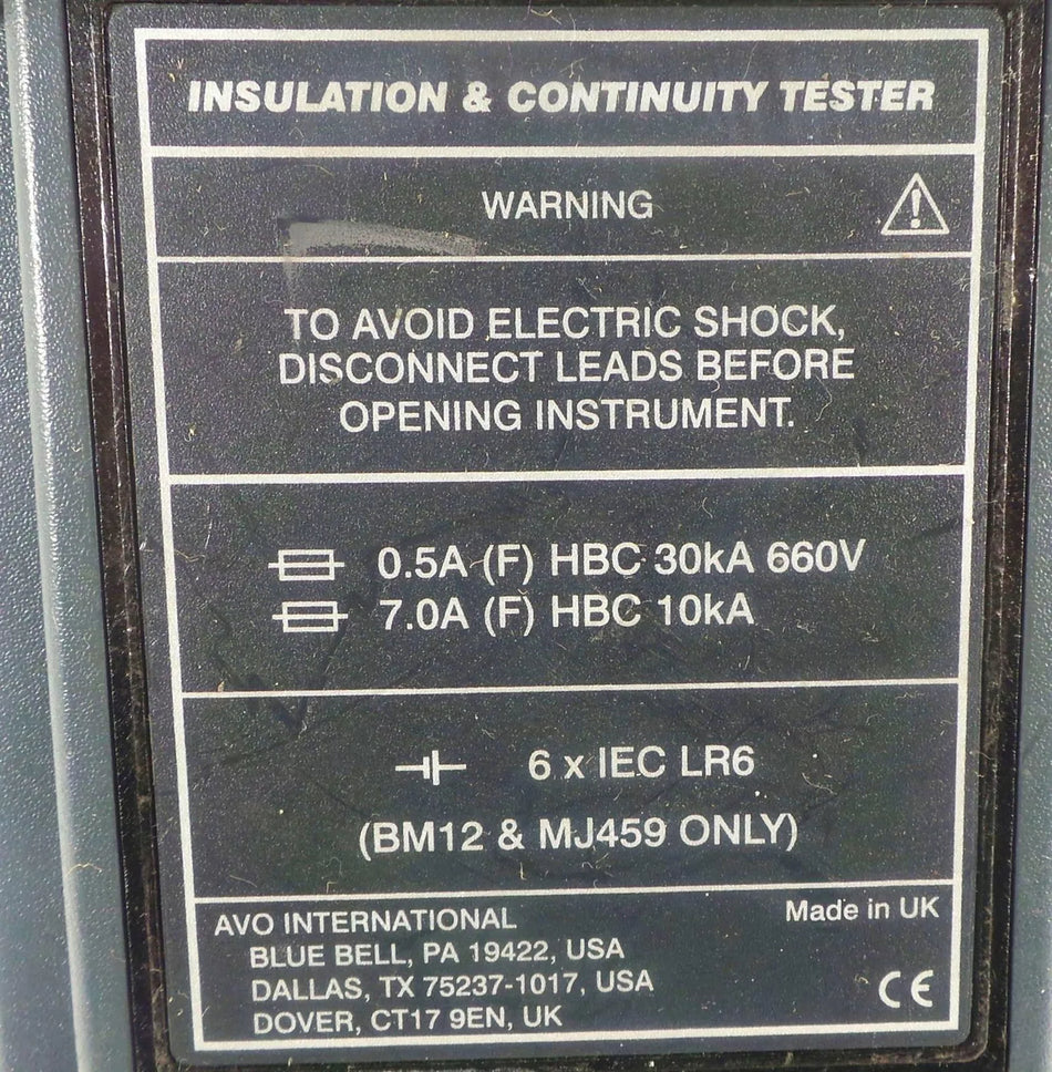 AVO Megger MJ159 Insulation Tester - High-Quality Portable Tool