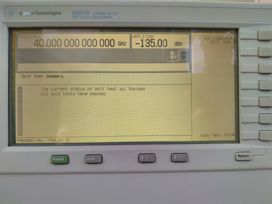 Agilent E8257D Microwave Signal Generator 250KHz-40GHz