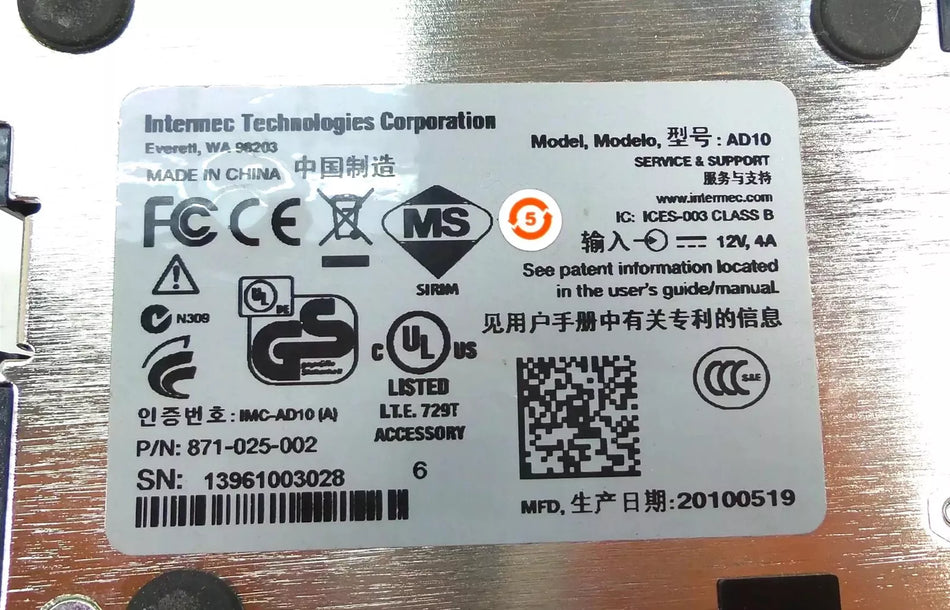 Intermec AD10 Cradle for Efficient Device Charging