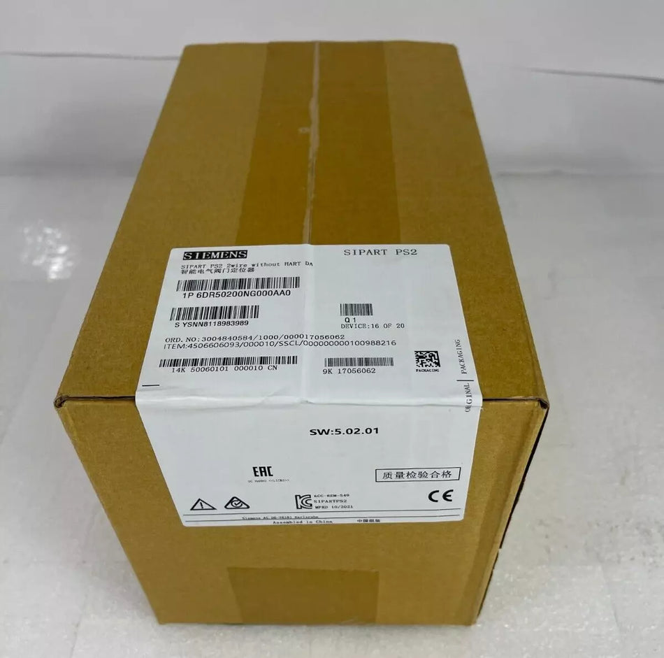 1PCS Unopened New Siemens 6DR5020-0NG00-0AA0 SIPART PS2 6DR50200NG000AA0