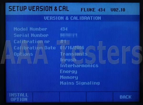 Fluke 434 Three Phase Power Quality Analyzer Meter w/ Interharmonics Memory