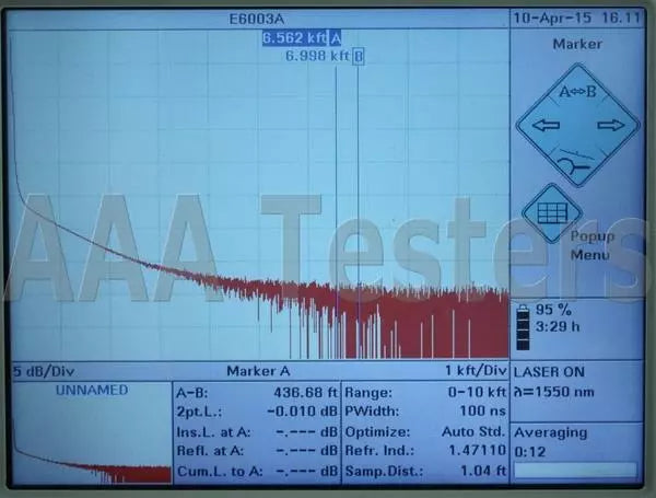HP Agilent E6000B E6003A SM Fiber OTDR w/ E6006A Power Meter Module E6000