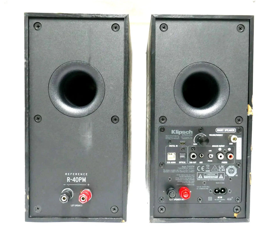 Klipsch R-40PM Powered Bookshelf Speakers (Pair) - Black - Free Shipping.