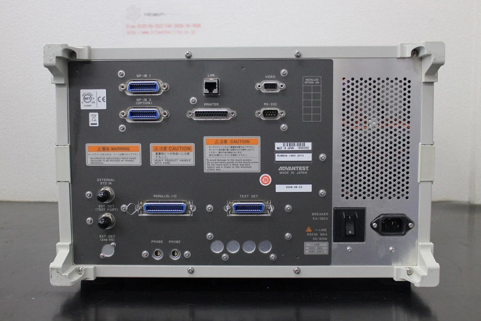 ADVANTEST R3860A/1400-2010 300kHz-20GHz 4-Port Vector Network Analyzer