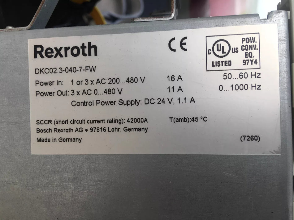 DKC02.3-040-7-FW Industrial Servo Drive Controller