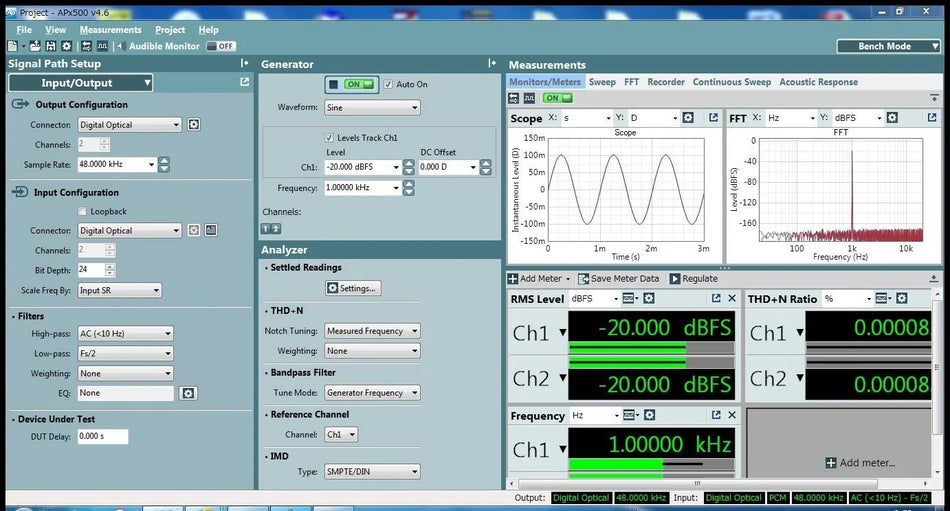 Audio Precision APX515 Audio Analyzer for High-precision Audio Testing