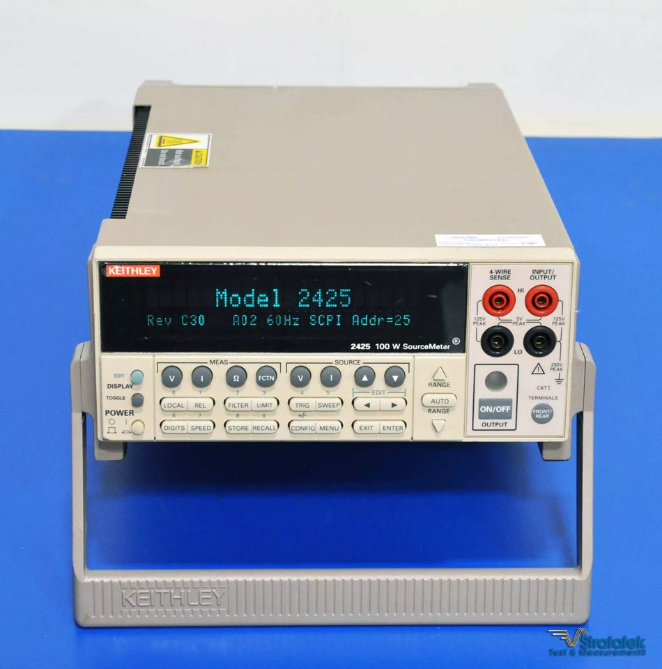 Keithley 2425 100W SourceMeter SMU NIST Calibrated Source Meter 0.012% Accuracy