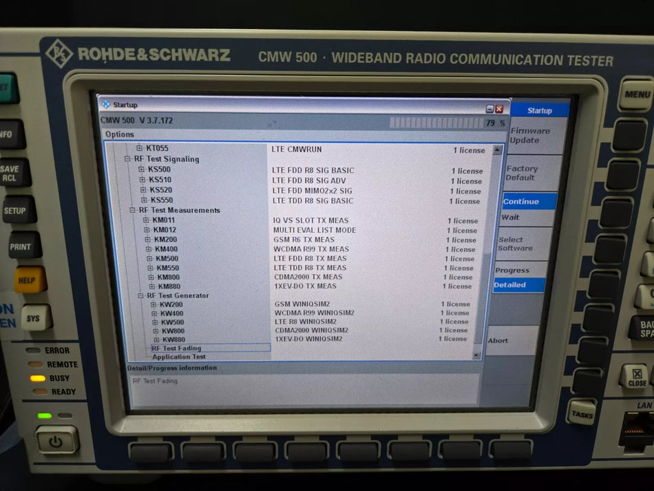 R&S CMW500 Wideband Radio Communication Tester with Options (128321)