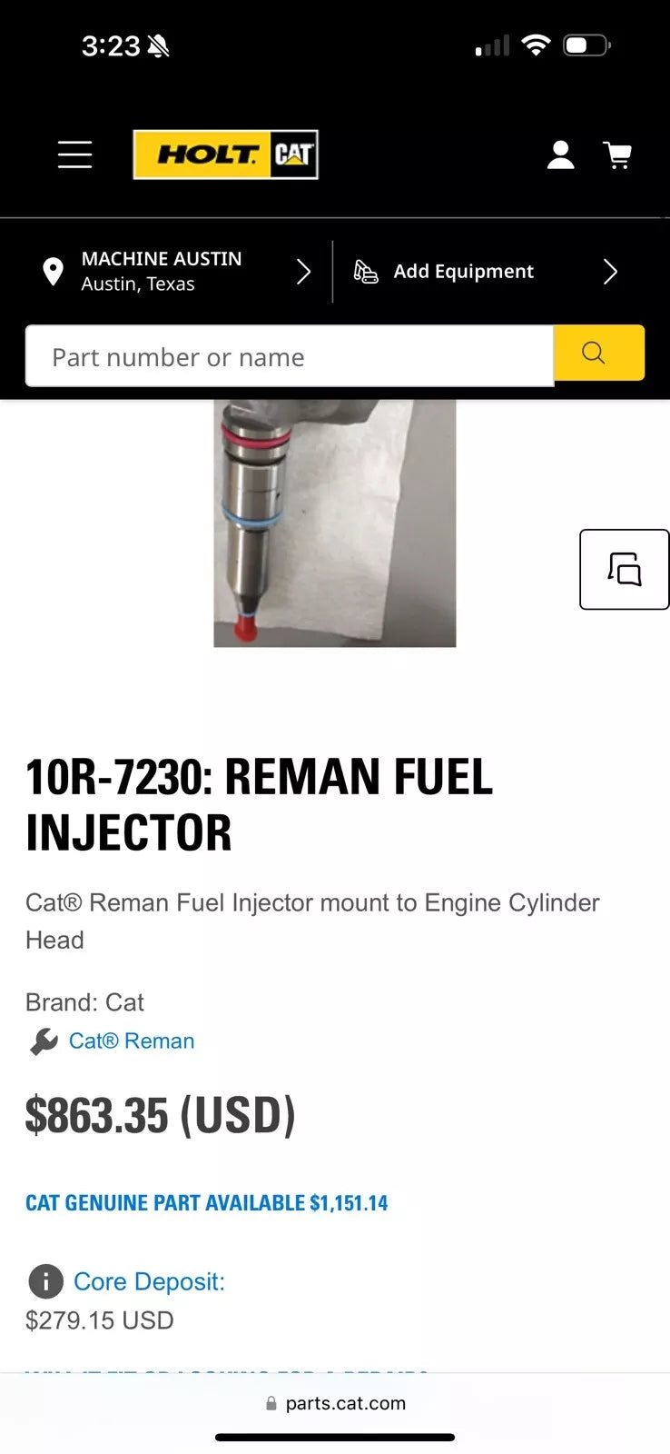 CAT 10R-7230 Diesel Injector - New Sealed