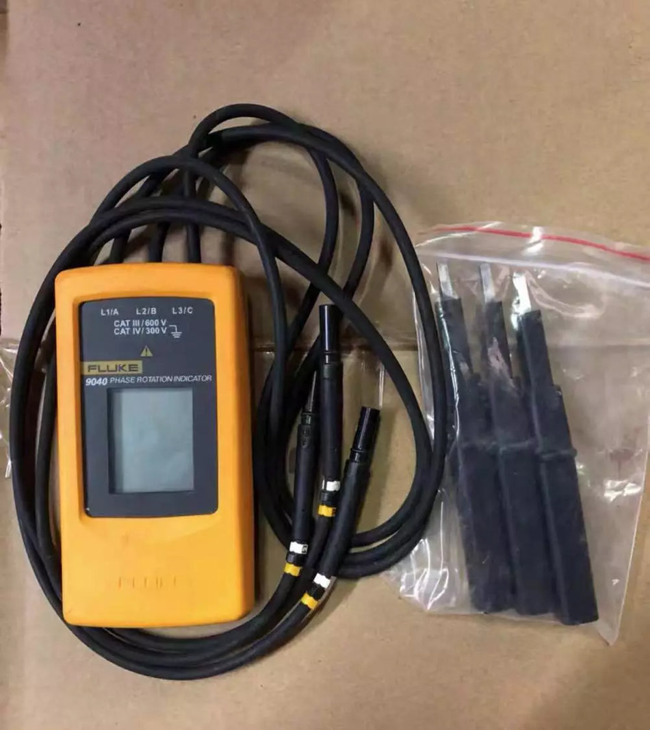 Fluke 9040 Digital Phase Rotation Indicator Tester Meters Used//