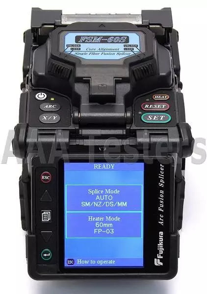 Fujikura FSM-60S SM MM Core Alignment Fiber Fusion Splicer w/ CT30 Cleaver FSM60