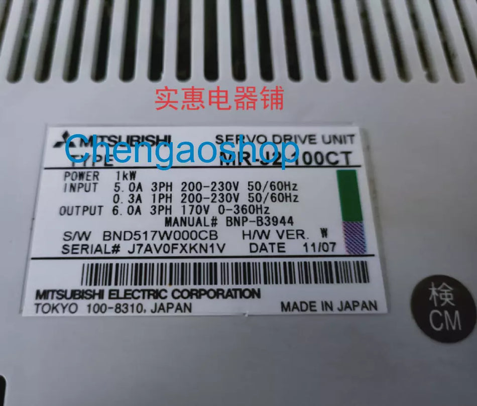 1pc Mitsubishi MR-J2-100CT Servo Drive