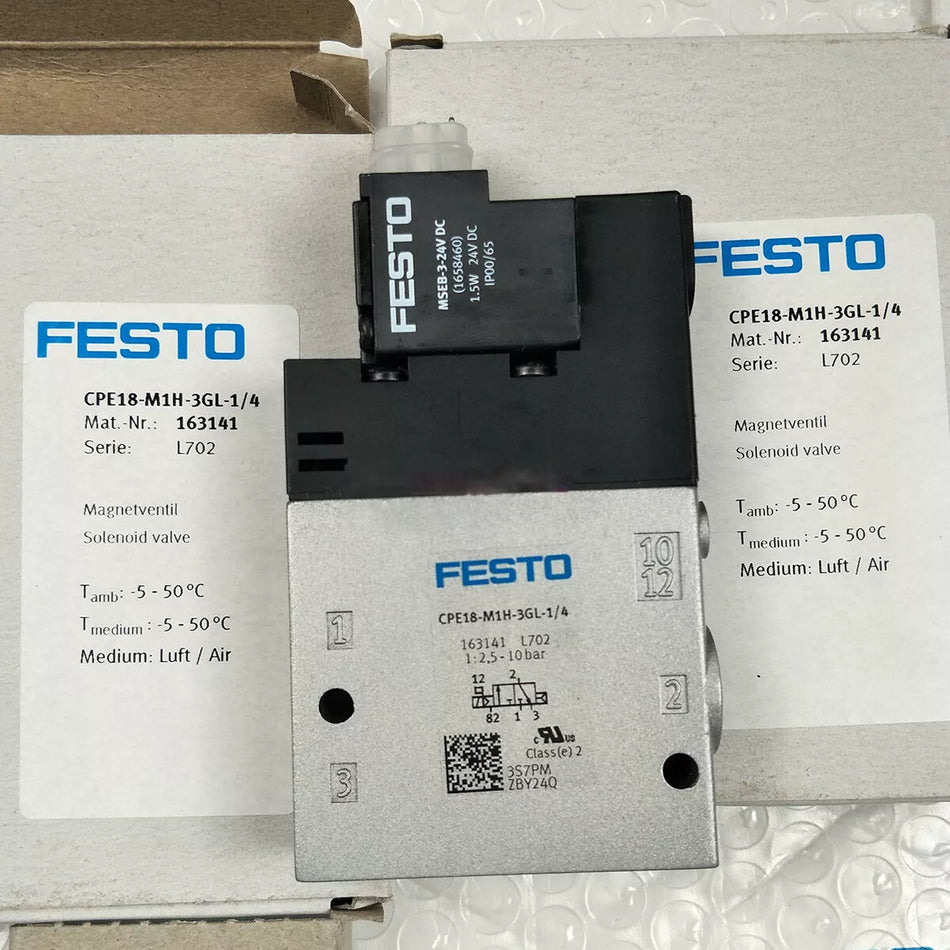 Festo CPE18-M1H-3GL-1/4 163141 Solenoid Valve