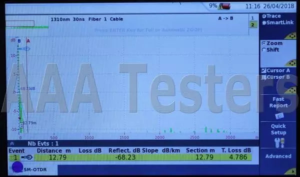 JDSU MTS T-BERD 4000 4126 LM SM Fiber OTDR w/ Power Meter T BERD 4126LM