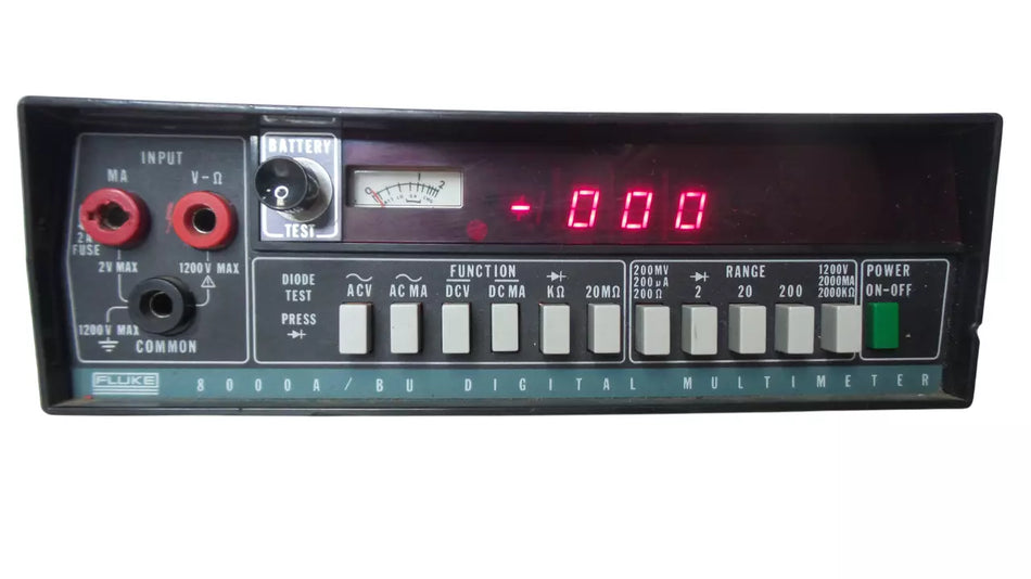 Fluke 8000A/BU Digital Multimeter - Reliable Multifunctional Testing Tool